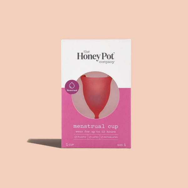 The Honey Pot Company, Silicone Menstrual Cup, BPA Free, Size 1 for  Light-Medium flow, 1ct