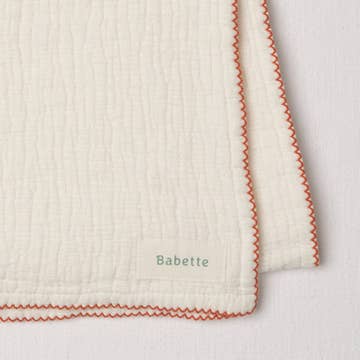 Babette Stroller Blanket - Scalloped Trim