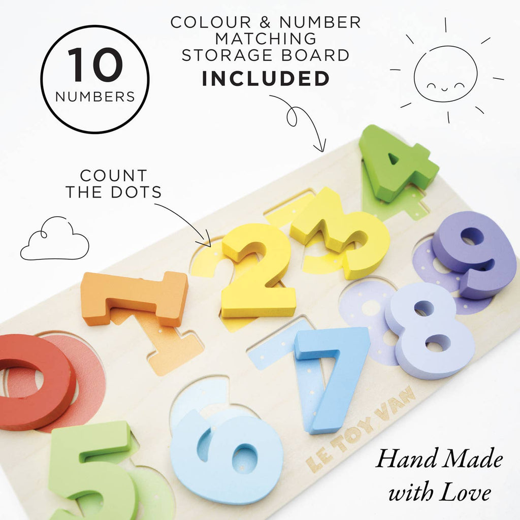 Le Toy Van Counting Wooden Numbers Shape Sorter