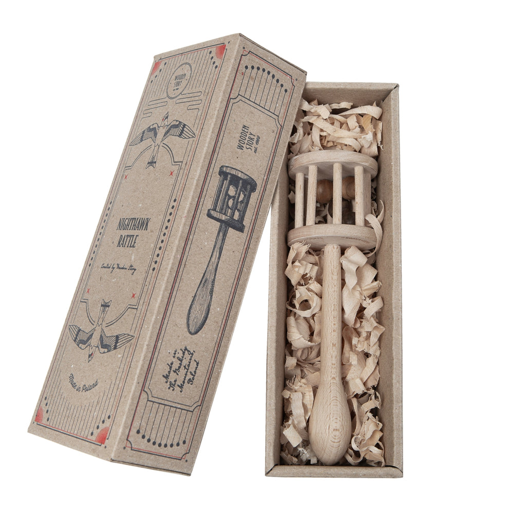 Wooden Story Rattle Nighthawk