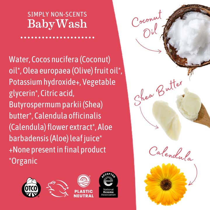 Earth Mama Organics Simply Non-Scents Castile Baby Wash