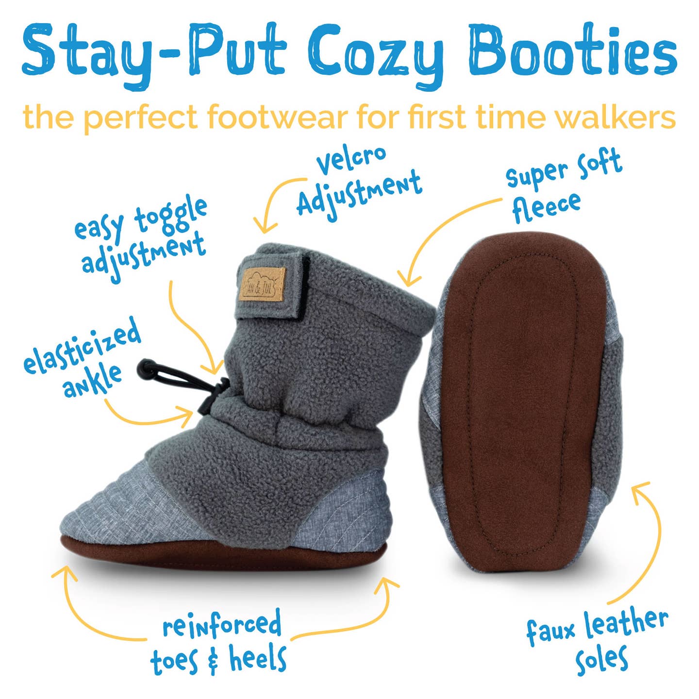 Jan & Jul Baby Stay-Put Cozy Booties