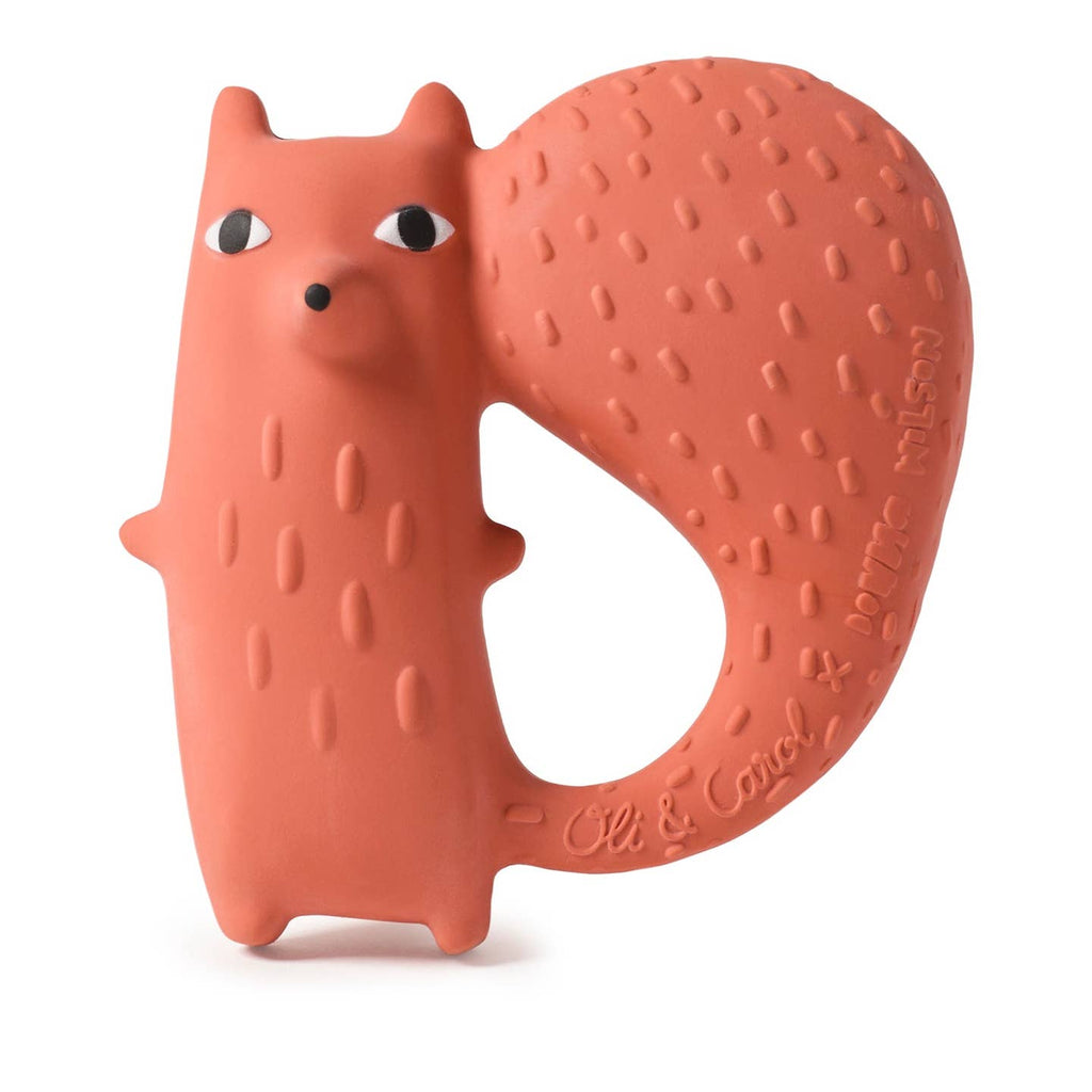 Oli & Carol Natural Rubber Teether - Cyril Squirrel Fox