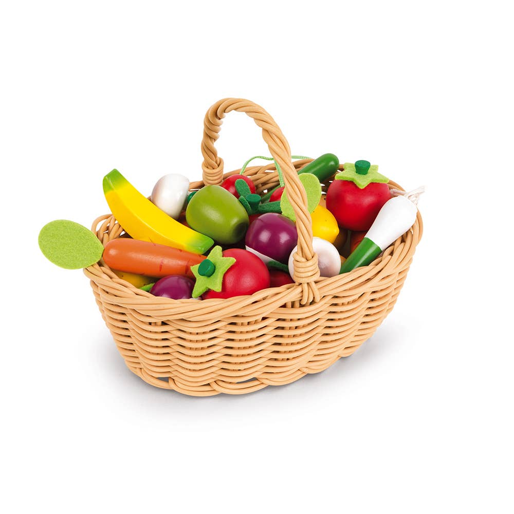 Janod 24 Pc Fruit & Vegetables Basket