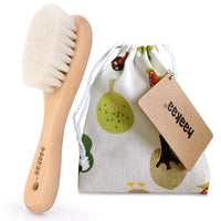 Haakaa Goats Wool Wooden Baby Hairbrush