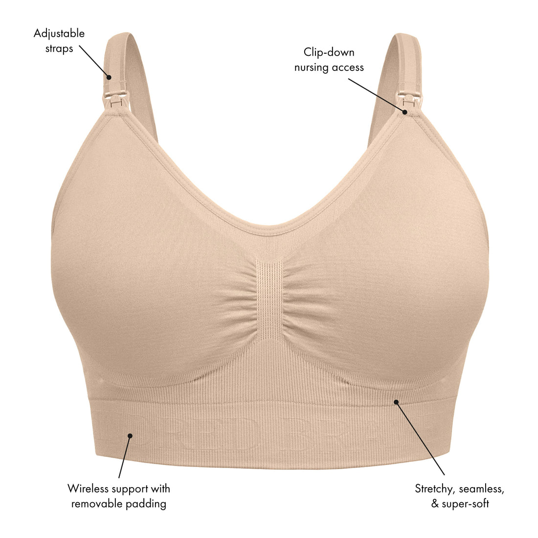 gvdentm Maternity Bra Pure Comfort Bralette with Smoothing Fit