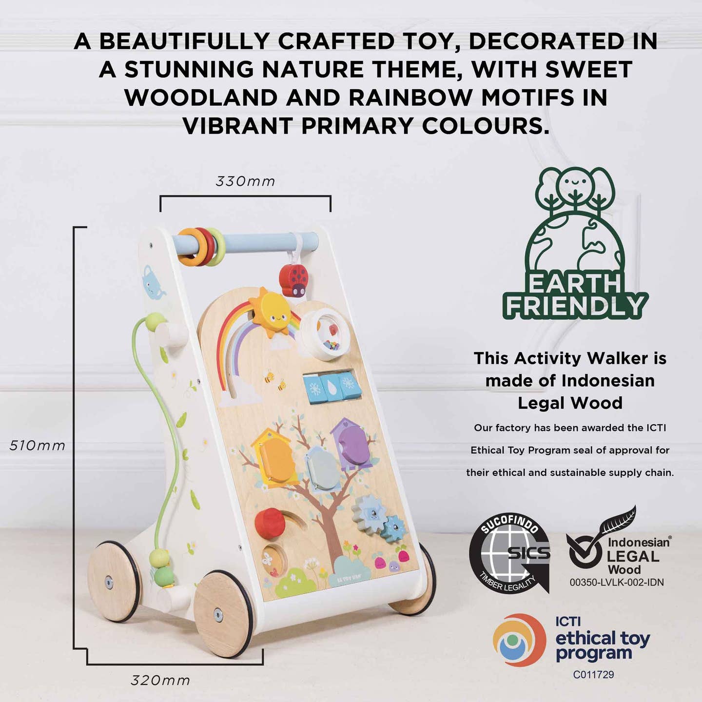 Le Toy Van Woodland Activity Baby Walker