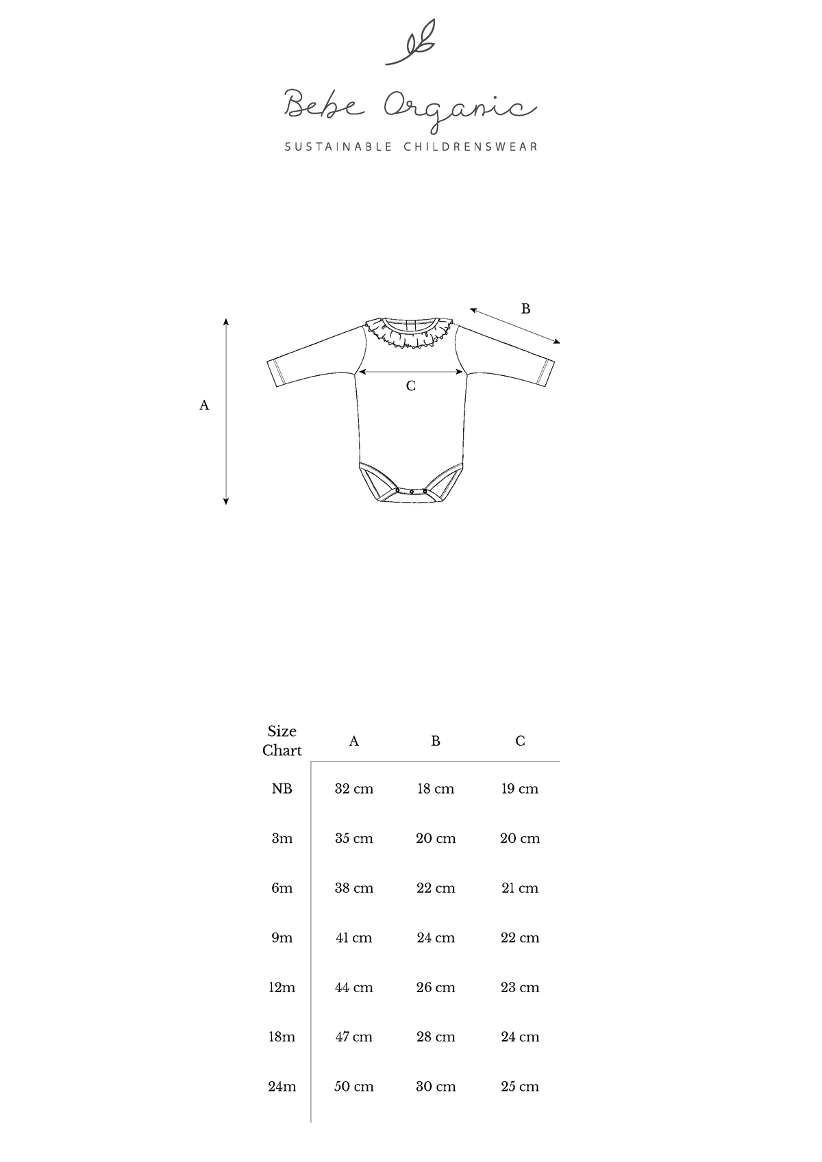 Bebe Organic Colette Collar Onesie- Edelweiss