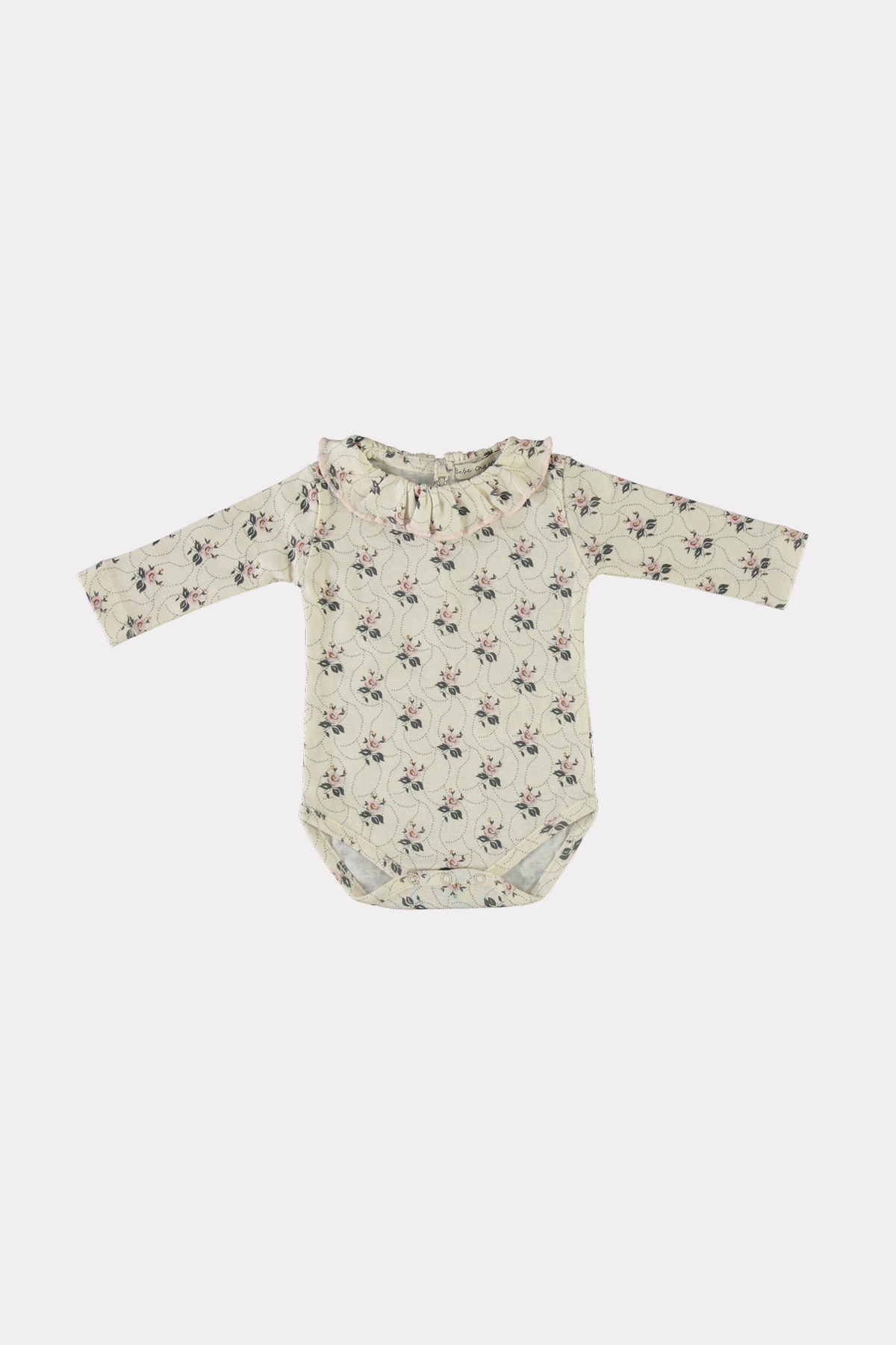 Bebe Organic Colette Collar Onesie- Edelweiss