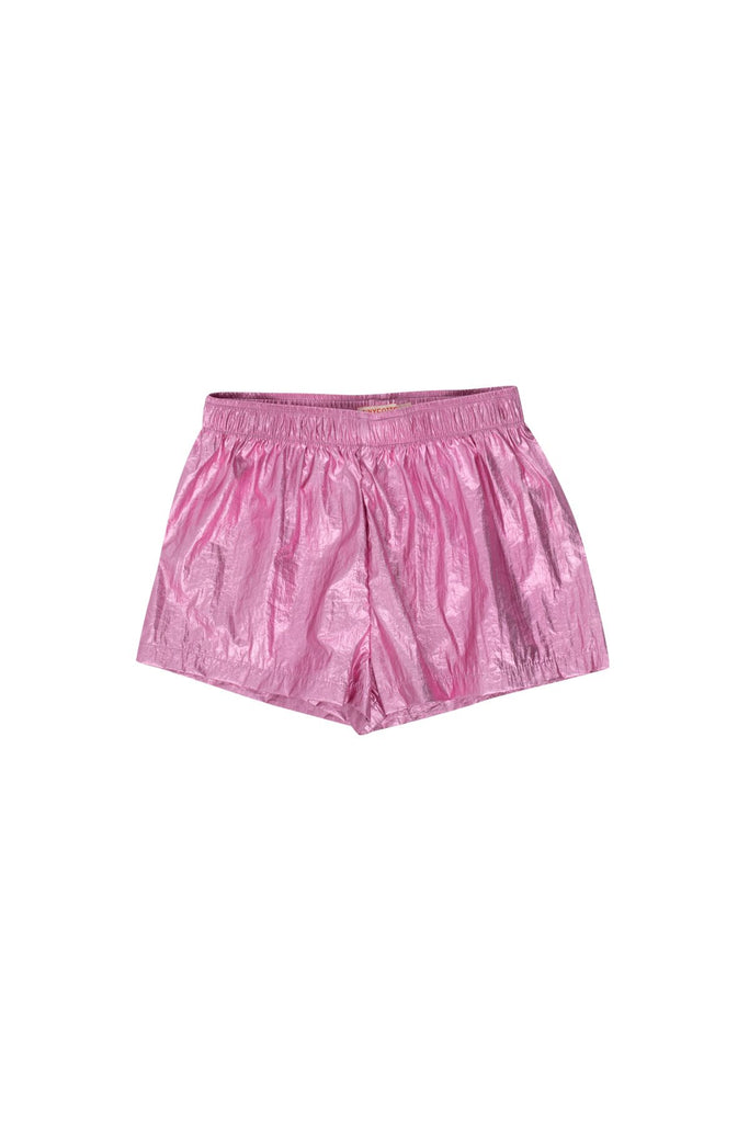 Tiny Cottons Shiny Shorts - Metallic Pink
