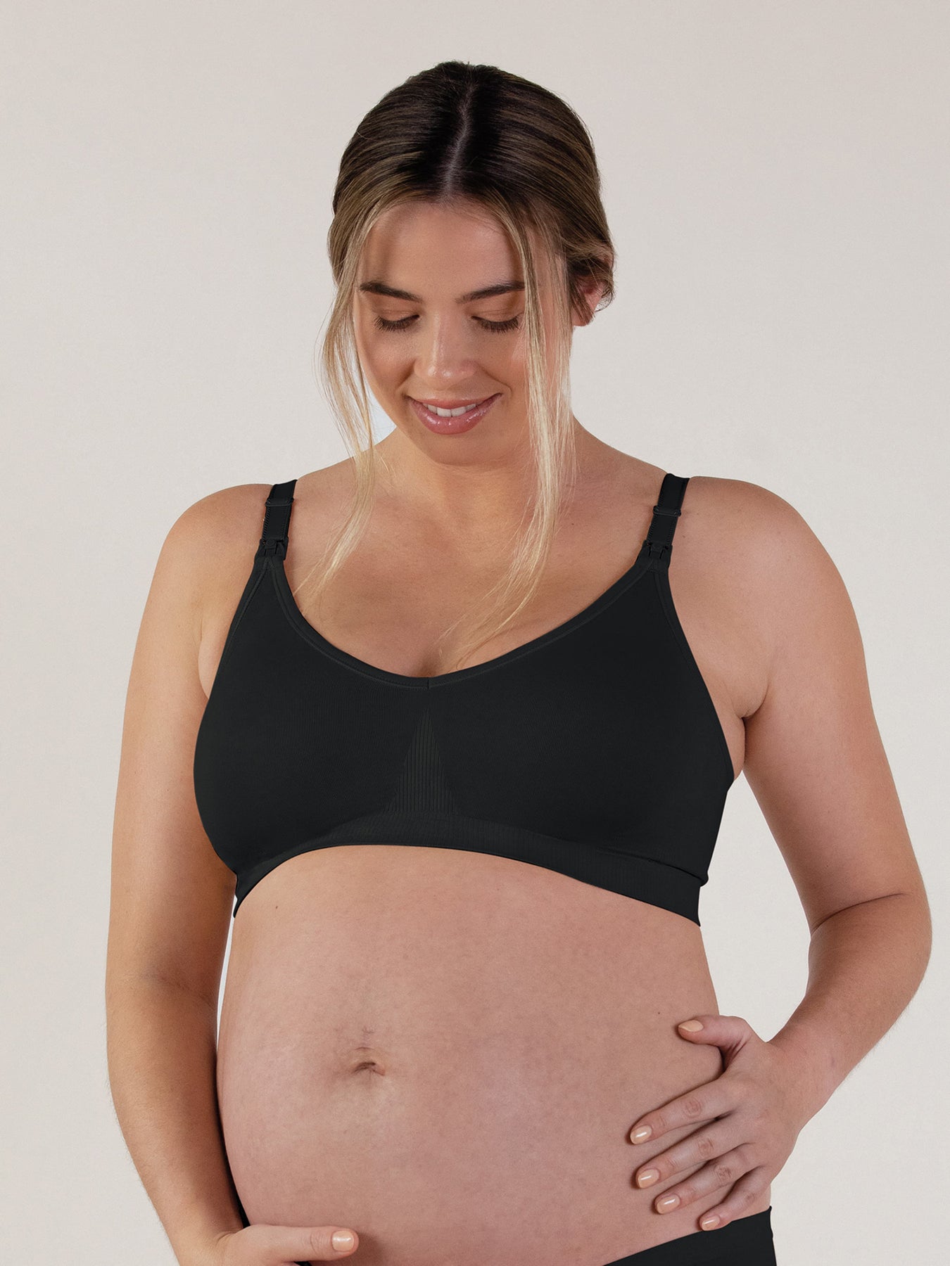 Bravado! BASICS Double Layer Seamless Maternity and Nursing Bra - Black S