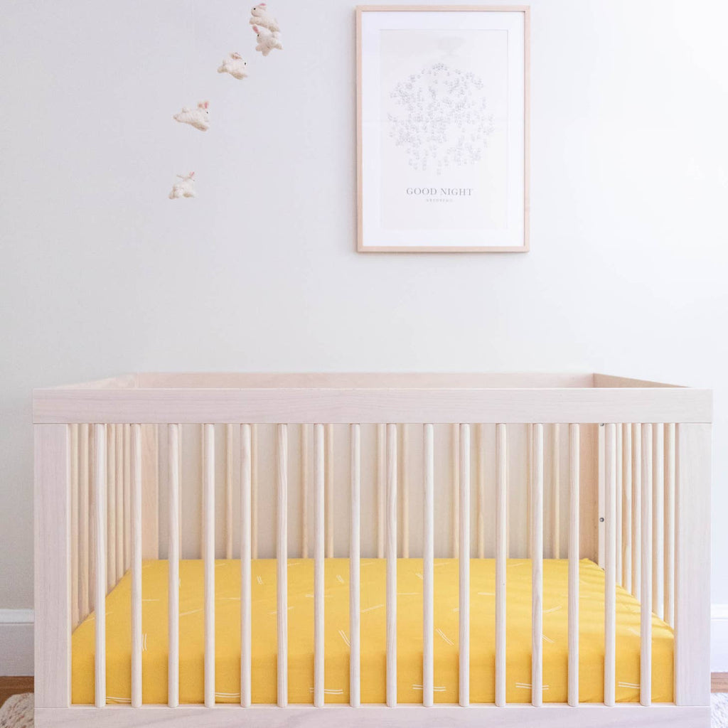 Kindred Kid & Baby Organic Solid Color Crib Sheet - Dandelion